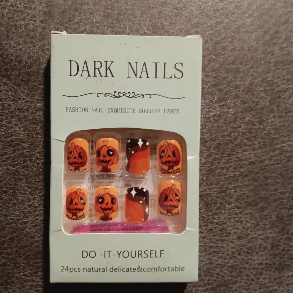 Halloween Nail Set - Orange Pumpkin